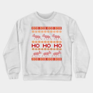 Ugly Sweater Christmas Reindeer Crewneck Sweatshirt